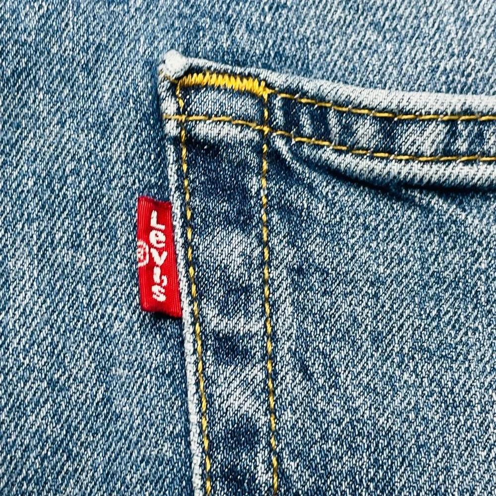 Levi's 512 Slim Taper Jeans Men 33x32 Light Wash Distressed Stretch
